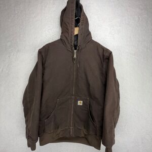 Carhartt Sandstone Active Jacket Quilt Lined Womens Medium WJ130 DKB Dark‎ Brown